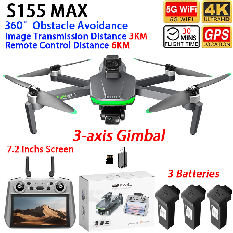 S155 MAXドローン GPS WIFI 3KM FPV  - Drone Surveying のレビューと価格